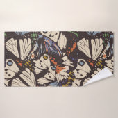  patroon van het oppervlak van vlinders. kleurrijk badhanddoek (Badhanddoek)