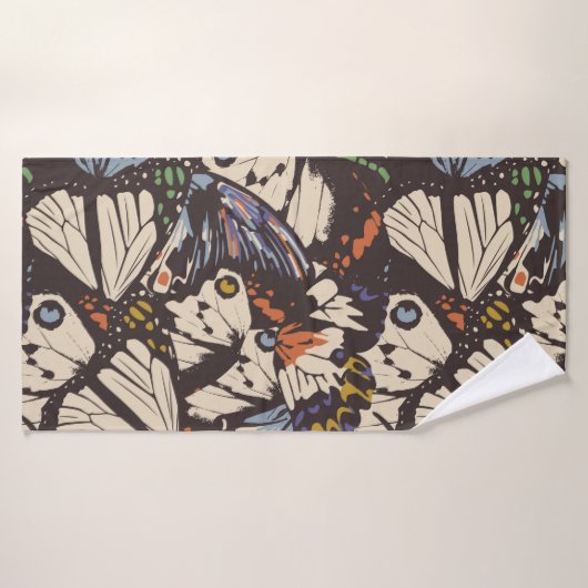  patroon van het oppervlak van vlinders. kleurrijk badhanddoek (Badhanddoek)