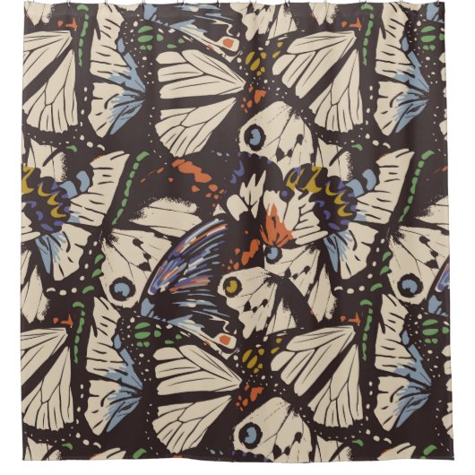  patroon van het oppervlak van vlinders. kleurrijk douchegordijn (Voorkant)