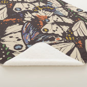 patroon van het oppervlak van vlinders. kleurrijk sherpa deken (3/4)