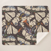 patroon van het oppervlak van vlinders. kleurrijk sherpa deken (Voorkant (horizontaal))