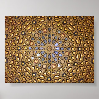 patroon van het plafond van Royal Acazar de Sevill Poster