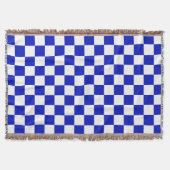 Patroon van het Royal Blue and White Checker Board Deken (Voorkant)