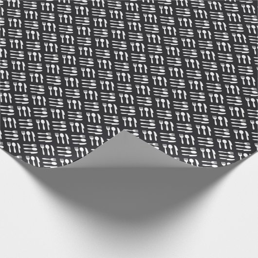 patroon van het vorkspleetmes cadeaupapier (Hoek)