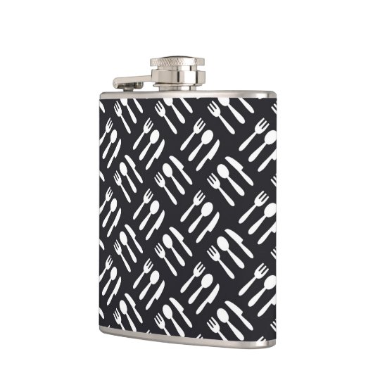 patroon van het vorkspleetmes heupfles (Links)