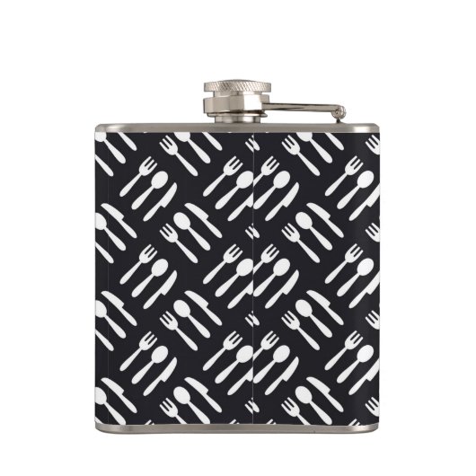 patroon van het vorkspleetmes heupfles (Achterkant)