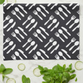 patroon van het vorkspleetmes theedoek (Gevouwen)