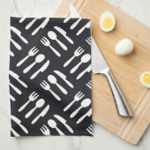 patroon van het vorkspleetmes theedoek (Quarter Fold)