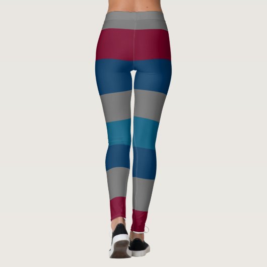 patroon van horizontale moderne geometrische lijne leggings (Achterkant)