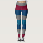 patroon van horizontale moderne geometrische lijne leggings (Voorkant)