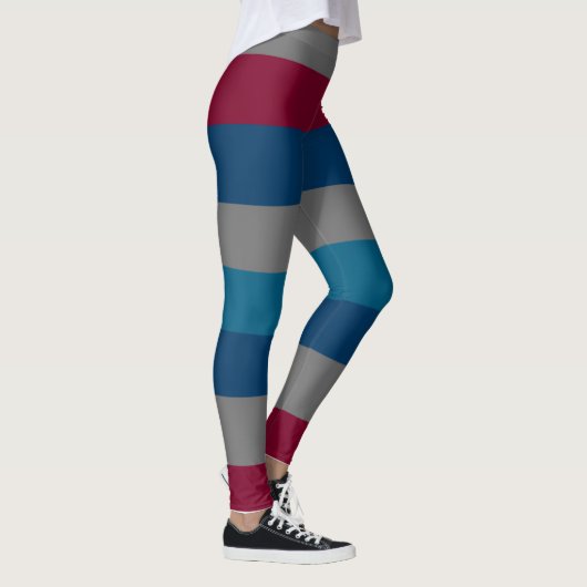 patroon van horizontale moderne geometrische lijne leggings (Rechts)