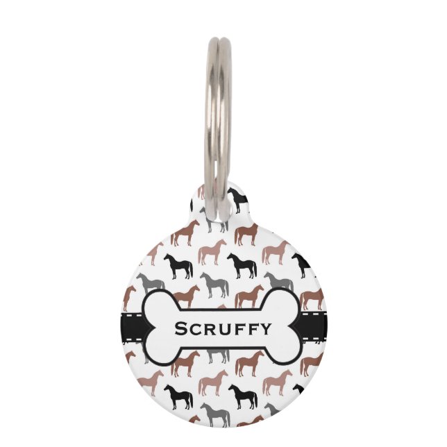 Patroon van Horse Lover Huisdierpenning (Voorkant)