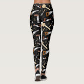 Patroon van houtbewerkingsgereedschappen leggings (Achterkant)