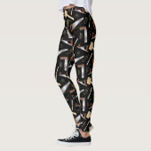 Patroon van houtbewerkingsgereedschappen leggings (Links)