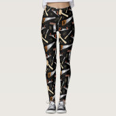 Patroon van houtbewerkingsgereedschappen leggings (Voorkant)