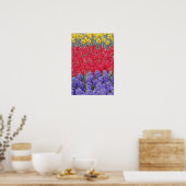 Patroon van hyacinth, tulpen en daffodils, poster (Keuken)