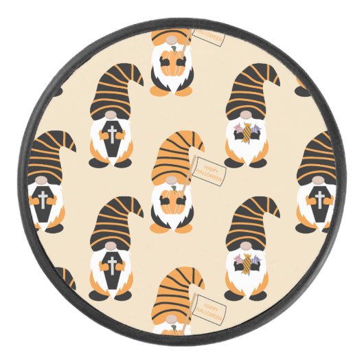 Patroon van kabouters, Halloween kabouters Trick o Hockey Puck (Voorkant)