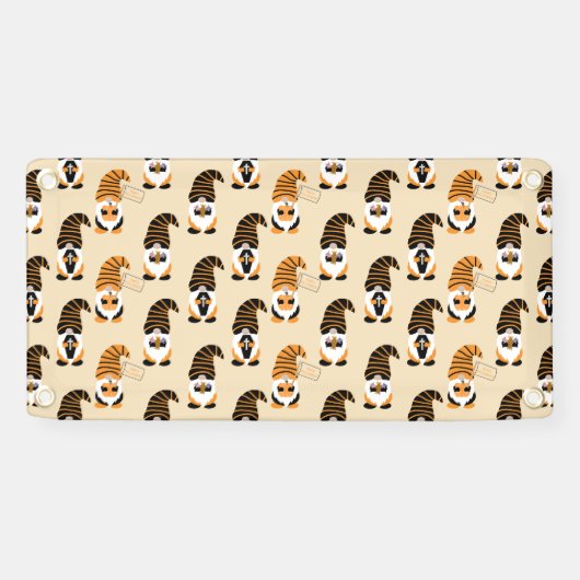 Patroon van kabouters, Halloween kabouters Trick o Spandoek (Horizontaal)