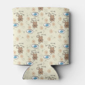 patroon van kat en vis blikjeskoeler (Achterkant)