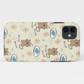 patroon van kat en vis Case-Mate iPhone case (Achterkant (horizontaal))