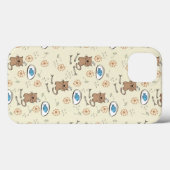 patroon van kat en vis Case-Mate iPhone case (Achterkant (horizontaal))