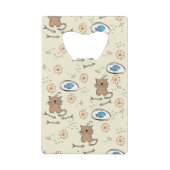 patroon van kat en vis creditkaart flessenopener (Voorkant)