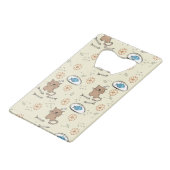 patroon van kat en vis creditkaart flessenopener (Voorkant Gekanteld)