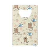 patroon van kat en vis creditkaart flessenopener (Achterkant)