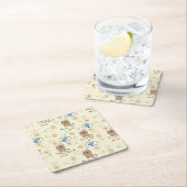 patroon van kat en vis kartonnen onderzetters (Insitu)