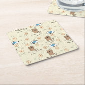 patroon van kat en vis kartonnen onderzetters (Schuin)