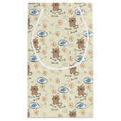 patroon van kat en vis klein cadeauzakje (Achterkant)