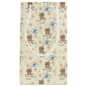 patroon van kat en vis klein cadeauzakje (Voorkant)