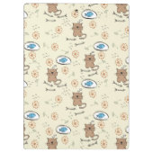 patroon van kat en vis klembord (Achterkant)