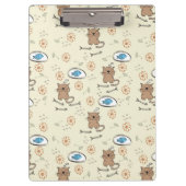 patroon van kat en vis klembord (Voorkant)