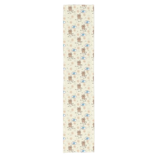 patroon van kat en vis korte tafelloper (Voorkant)