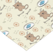 patroon van kat en vis korte tafelloper (Hoek)