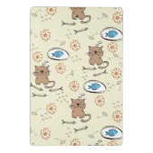 patroon van kat en vis mini klembord (Achterkant)