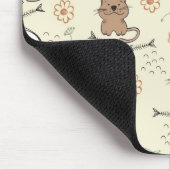 patroon van kat en vis muismat (Hoek)