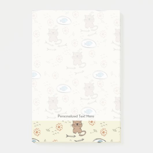 patroon van kat en vis post-it® notes (Voorkant)