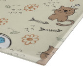 patroon van kat en vis snijplank (Hoek)