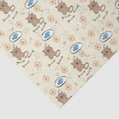 patroon van kat en vis tissuepapier (Detail)