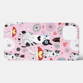 patroon van katten en bloemen Case-Mate iPhone case (Achterkant (horizontaal))