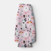 patroon van katten en bloemen flesjeskoeler (Voorkant)