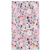 patroon van katten en bloemen klein cadeauzakje (Achterkant)