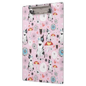 patroon van katten en bloemen klembord (Links)