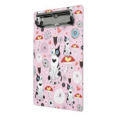 patroon van katten en bloemen mini klembord (Angled2)