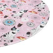 patroon van katten en bloemen snijplank (Hoek)