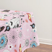 patroon van katten en bloemen tafelkleed (Voorbeeld)