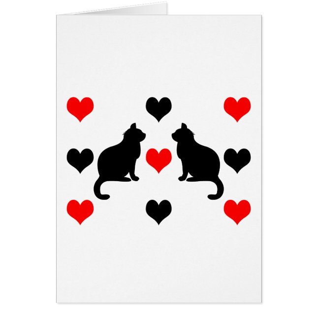 patroon van katten en harten (Voorkant)