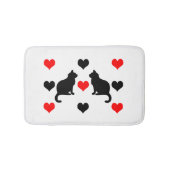 patroon van katten en harten badmat (Voorkant)